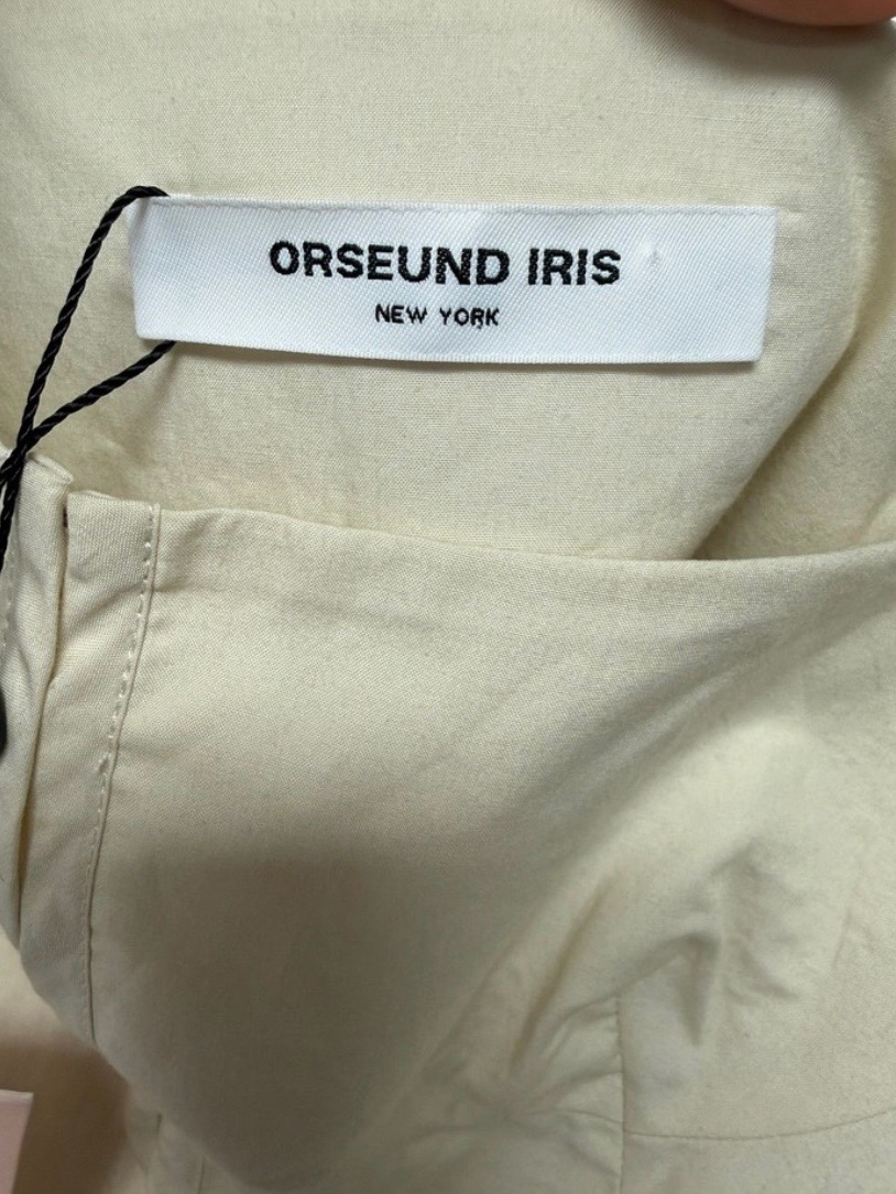 Orseund Iris Cream Structured Square-Neck Crop Top — image 4 of 7